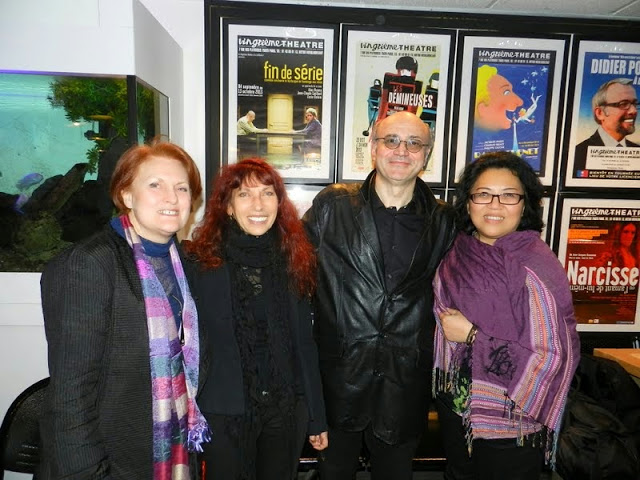 Lydia, Fabell, Pierre Martial et Nghi, le sourire aux lèvres après cette belle soirée! We shall overcome!