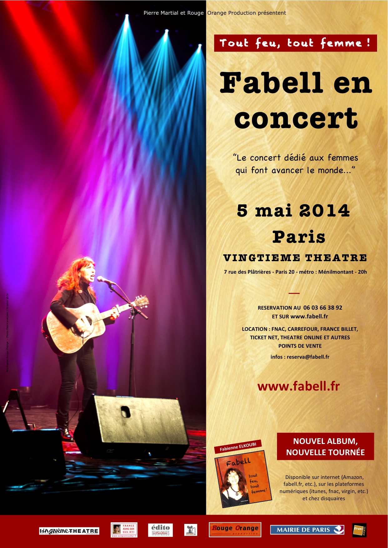 L'affiche collector du concert  © Rouge Orange